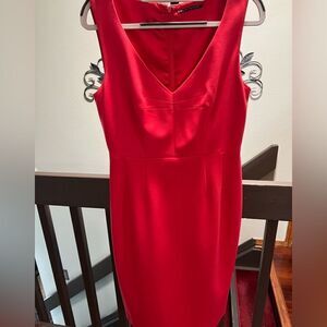 Ellie Tahari Elegant Red Sleeveless Dress Size 8 #113